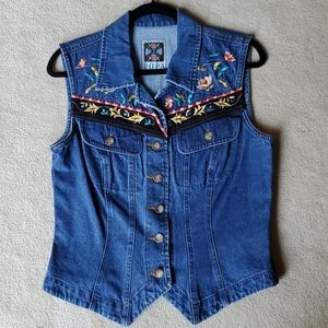 Vintage Hairston Roberson Ropa Denim Vest M